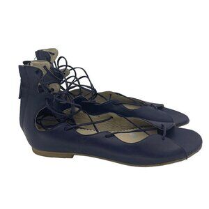 Boden Freida Women's Blue Leather Back Zip Gladiator Sandals Size 6 US / 37 EUR